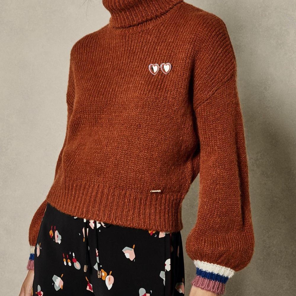 Ted Baker Mohair Striped Knit Sweater